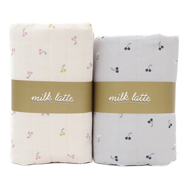 生地 ミルクラテ milk latte シーチング 【キルト】 チェリー柄