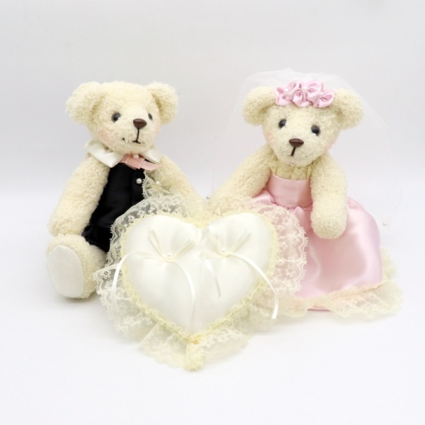 完成品】 クマのリングピロー [RP-2 (ピンク)] | 手芸センタードリーム