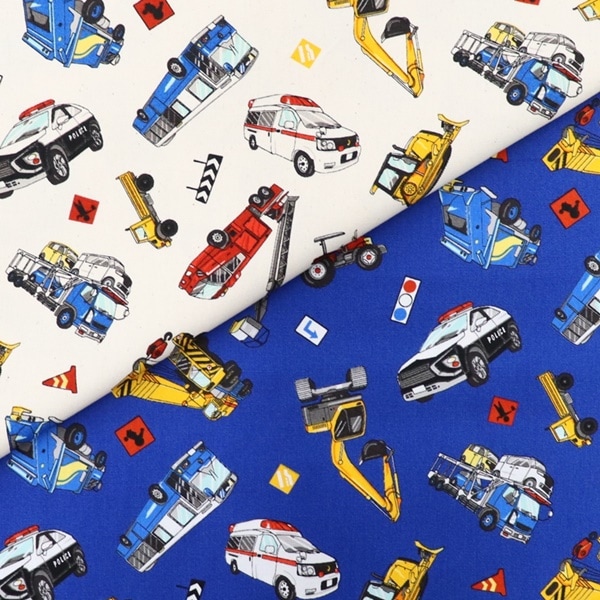 生地 生地 乗り物オックス 2025 入園入学 DR2409-4 | 手芸センター