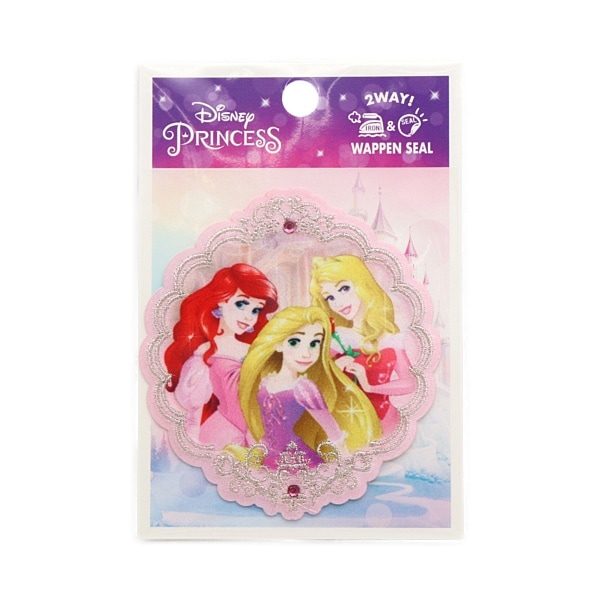 ディズニー 2WAYワッペン プリンセス ワッペン大 ピンク D01Y2134