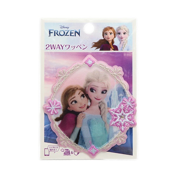 ディズニー 2WAYワッペン アナと雪の女王 ワッペン大 ひし形 D01Y3306