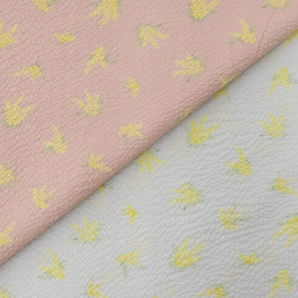 20%OFF処分価格】生地 クラッシーリップル ミモザ柄 DC52801-3 | 手芸