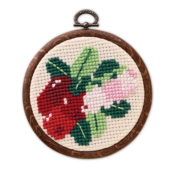 オリムパス かんたんクロス・ステッチ キット 高嶺の花 コケモモ 7603