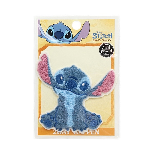 ディズニー スティッチ サガラワッペン(大) 2WAYワッペン おすわり
