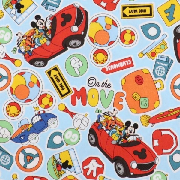 早い者勝ち★未開封★ミッキー柄 ヨガラグ 生地 2026 ディズニー BTS ミッキー&フレンズ のりもの柄 オックス GR