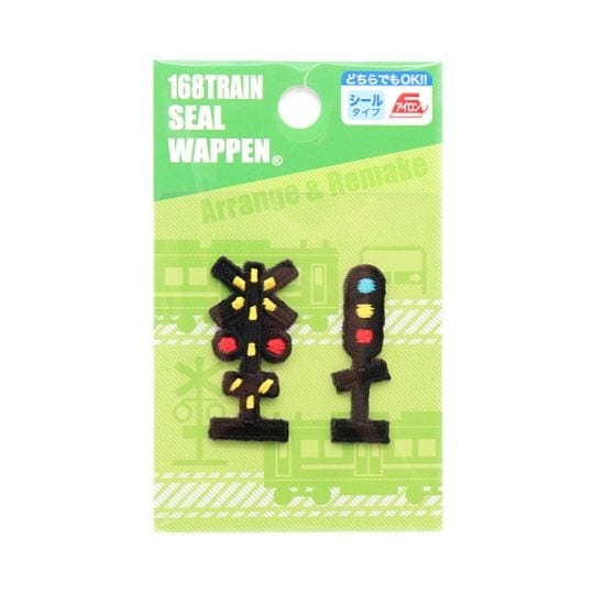 168TRAIN トレインシールワッペン 信号&踏切 PTR480-PTR481 | 手芸