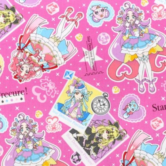 生地 名探偵プリキュア！ オックス ピンク A9100-34A | 手芸センター