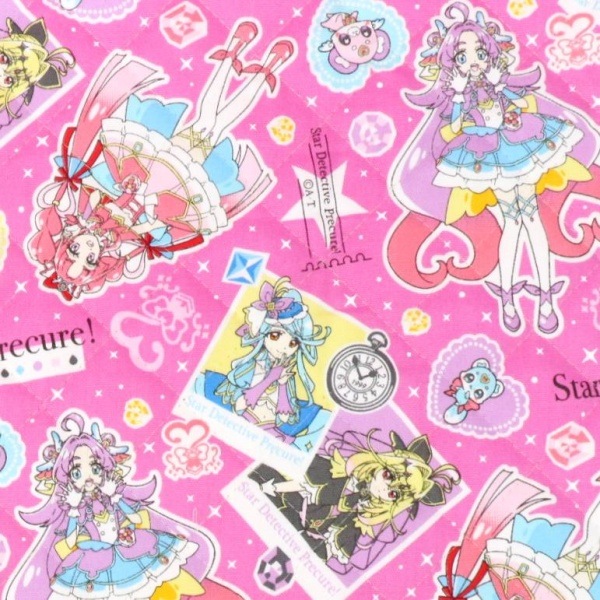 生地 名探偵プリキュア！ オックス 【キルト】 ピンク AQ9100-34A 