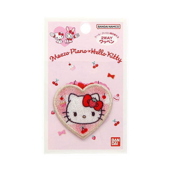メゾピアノ×ハローキティ 2WAYワッペン ワッペン小 ハローキティ
