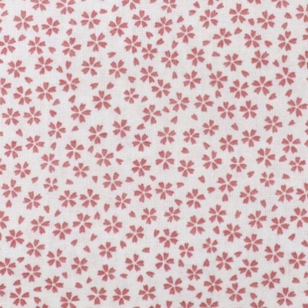 大特価処分】生地 和柄ベーシックプリント 桜柄 888H-6 6A 白 | 手芸