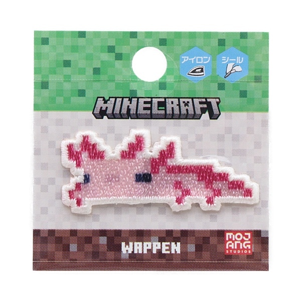 MINECRAFT ワッペン シール/アイロン両用タイプ AXOLOTL シールW