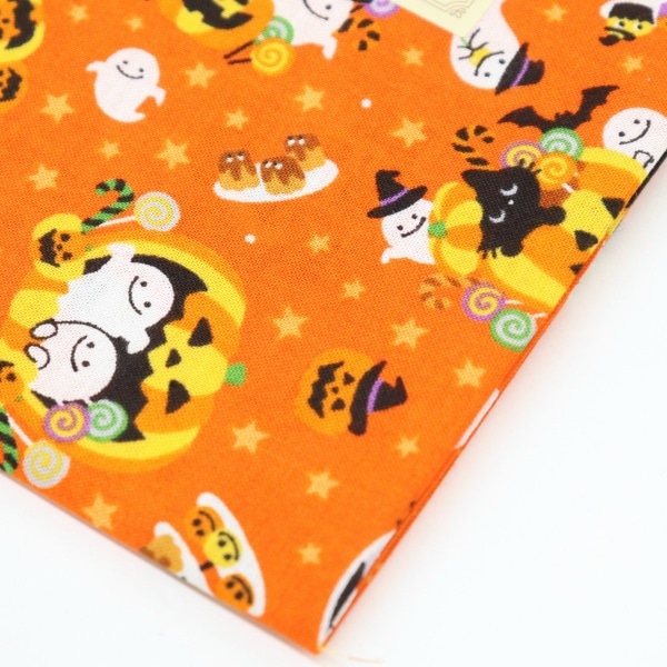 生地 ハロウィンパッチカット おばけ柄 【30×50cmカットクロス】 HH26