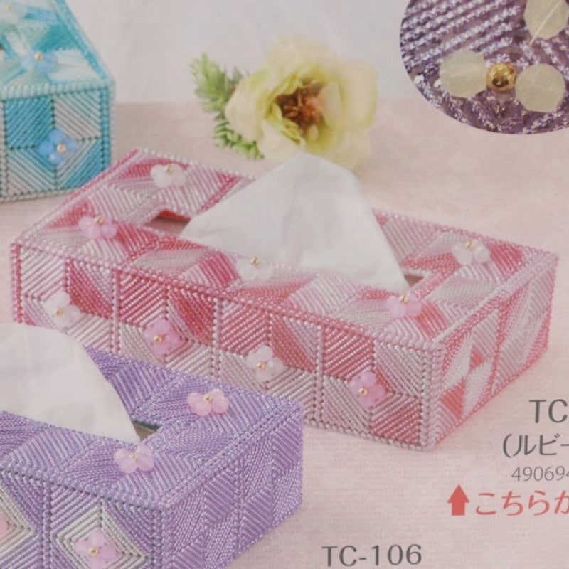 107 モリーの花のティッシュボックスカバー