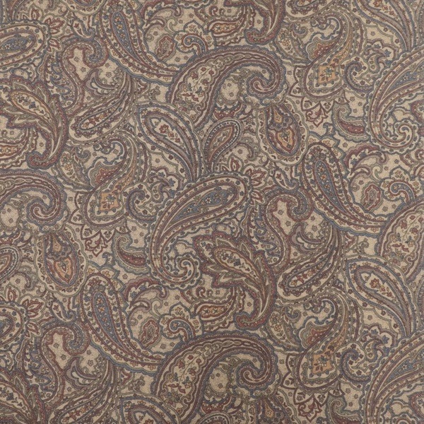 生地 T/Cツイルプリント ペイズリー柄 DR11730-1 | 手芸センター