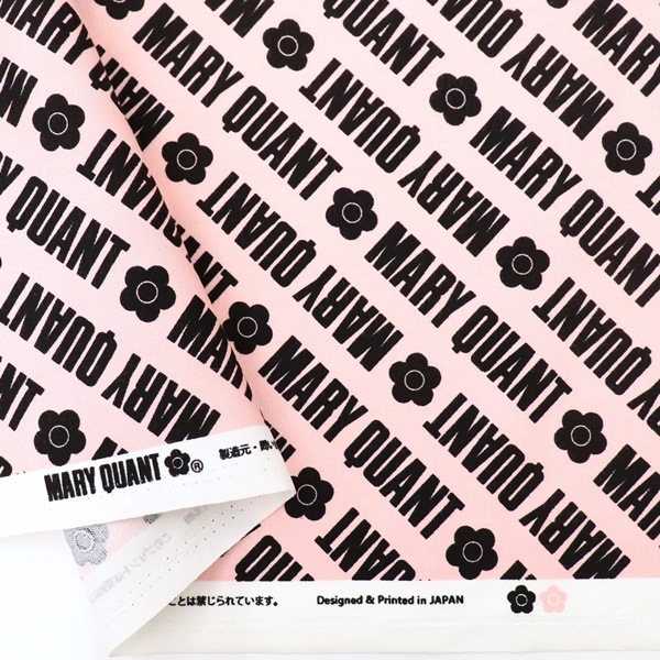 生地 マリークワント バイアスロゴ柄 AP1030H-2 | 手芸センター