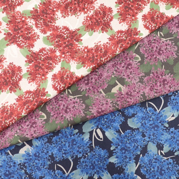 生地 Linnea 綿麻キャンバスプリント ブーケ柄 YKA-16000-2 | 手芸