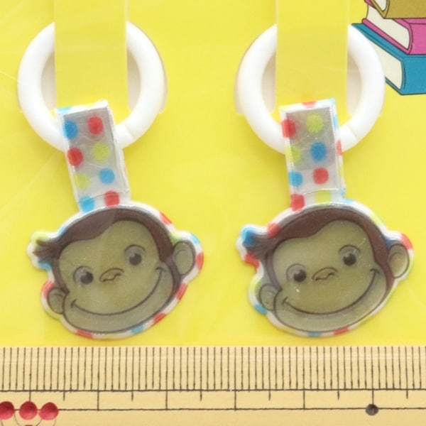 おさるジョージ シューズタグ ドット柄 2個入 K-9731 A | 手芸センター
