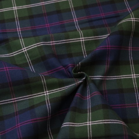生地 ツイル起毛タータンチェック パープル グリーン系 手芸センタードリーム通販ネットショップ