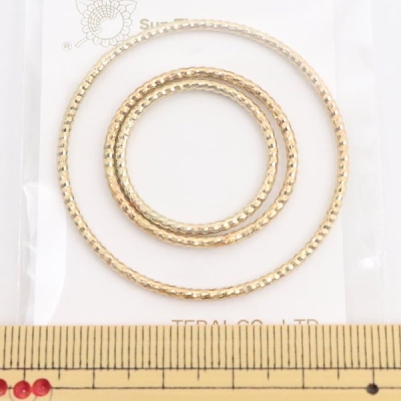 ツイストリング ゴールド 18K GP K18 CZ レディース ゴールド