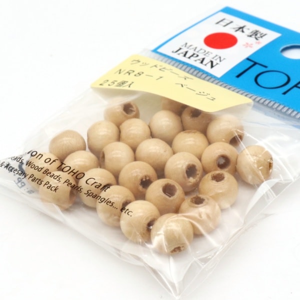 TOHO ウッドビーズ 8mm 25個入 NR8 | 手芸センタードリーム公式