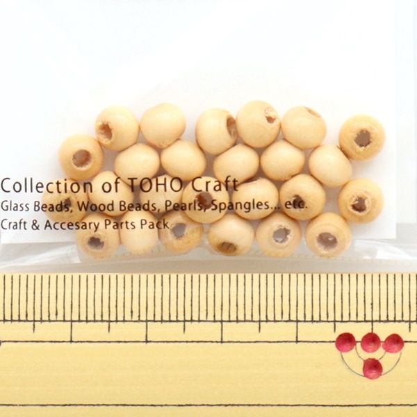 TOHO ウッドビーズ 6mm 25個入 NR6 | 手芸センタードリーム公式通販サイト