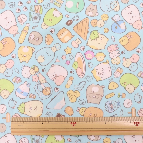 生地 2023 入園入学 キャラ オックスプリント すみっコぐらし 集合柄