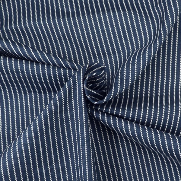 オーダー用生地サンプル デニム調オックス 数量5から】 生地 『オックス デニム調プリント ロギー ネイビー