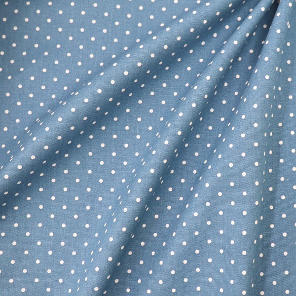 生地 オックスリバープリント デニム調×ドット柄 99217-2 | 手芸