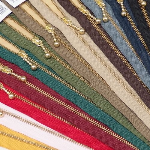 YKK 3MGC玉付きファスナー（ゴールド）【35cm】 | 手芸