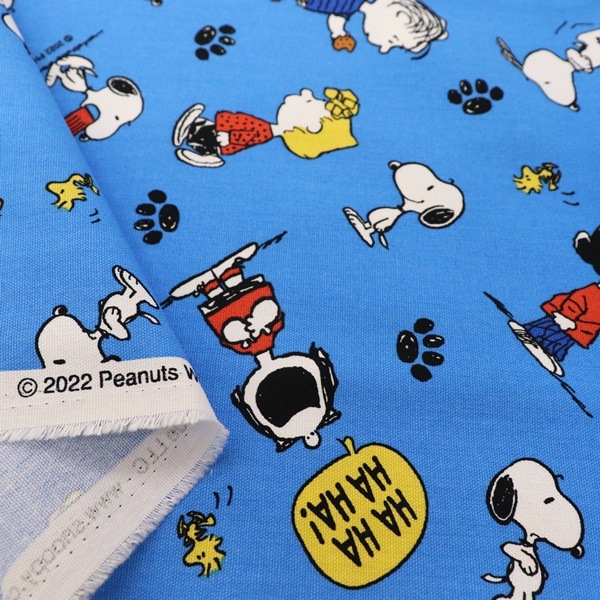 生地 スヌーピー プリント オックス パウパッド柄 804213
