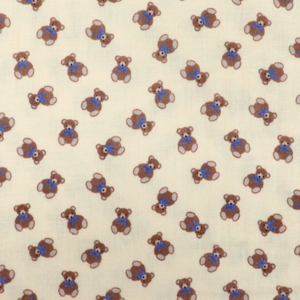 生地 ダブルガーゼプリント くま柄 38139-1 | 手芸センタードリーム