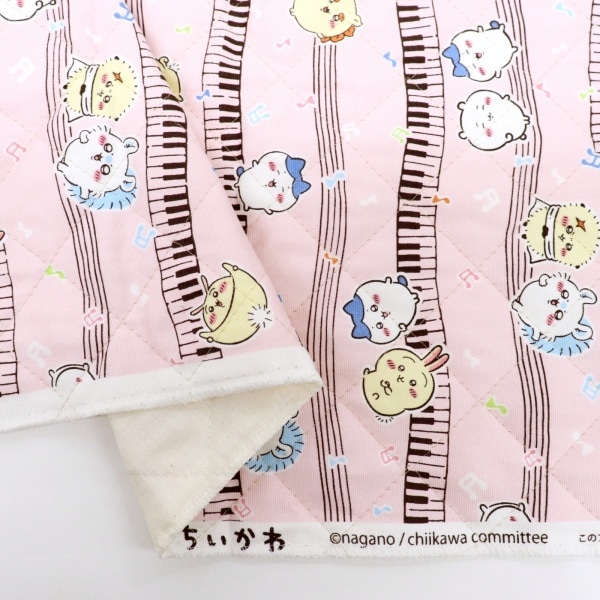 meiwa商品です 生地 ちいかわ オックス 【キルト】 ミュージック柄 GQ-2578DC-1B