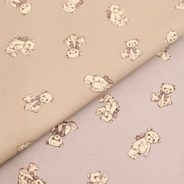 生地 ミルクラテ milk latte ブロード くまちゃん柄【商用利用可  