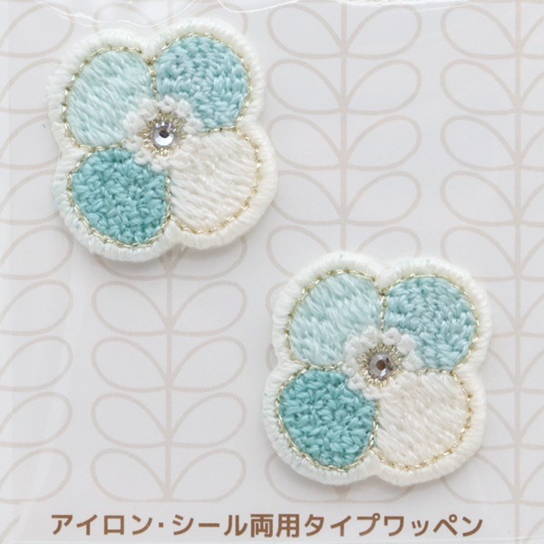 アイロン・シール両用タイプワッペン 四つ葉 2枚入 DR-34 | 手芸