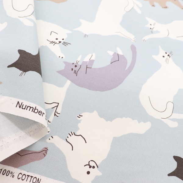 生地 W幅 オックスプリント ネコ柄 36000-797 | 手芸センタードリーム