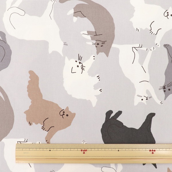 生地 W幅 オックスプリント ネコ柄 36000-797 | 手芸センター