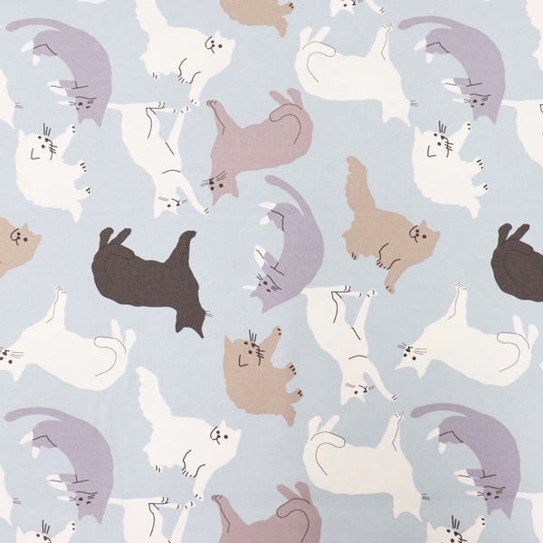 生地 W幅 オックスプリント ネコ柄 36000-797 | 手芸センター