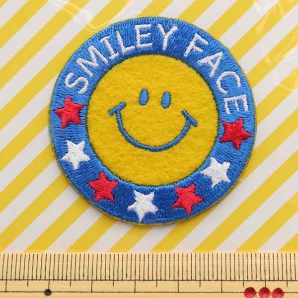 シール＆アイロン接着ワッペン スタースマイリー SMI-14 | 手芸