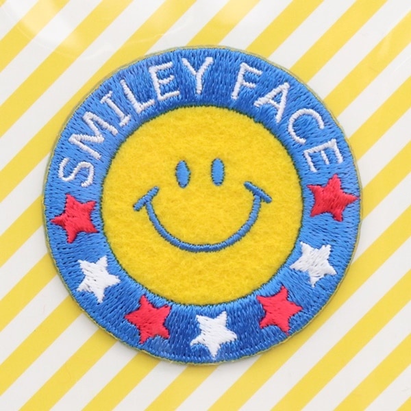 シール＆アイロン接着ワッペン スタースマイリー SMI-14 | 手芸