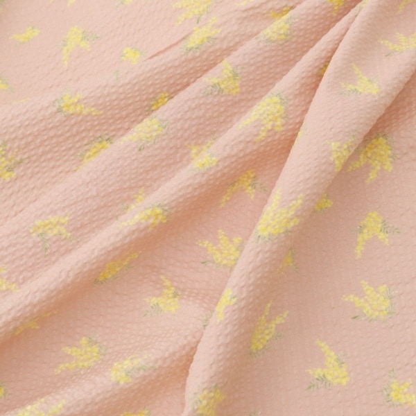 20%OFF処分価格】生地 クラッシーリップル ミモザ柄 DC52801-3