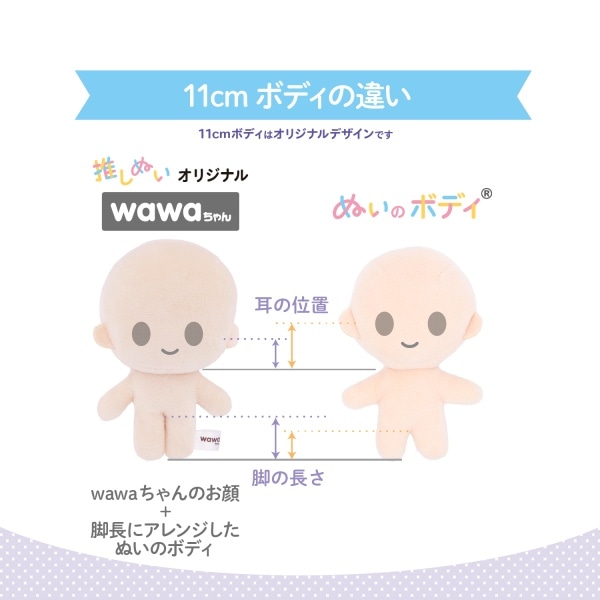 ぬいぐるみの生地やさん ぬいのボディ wawaちゃん 11cm SM NUI-10