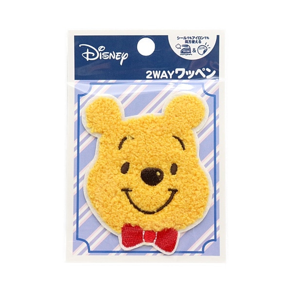 ディズニー サガラワッペン(大) 2WAYワッペン くまのプーさん フェイス