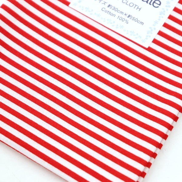 生地 シンプルコーディネイト プリント ストライプ柄 【30×50cm