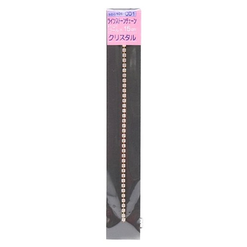 ラインストーンチェーン #101 ゴールド色 15cm クリスタル | 手芸