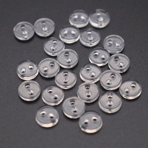 カードボタン No852 力ボタン 透明 8mm 24個入 | 手芸センタードリーム