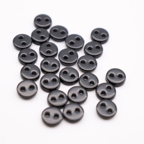 カードボタン No861 力ボタン ブラック 8mm 24個入 | 手芸センター
