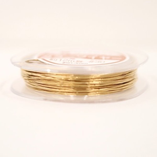 MIYUKI 真ちゅう線 カラーワイヤー#30 (ゴールド) H500 12m巻 | 手芸