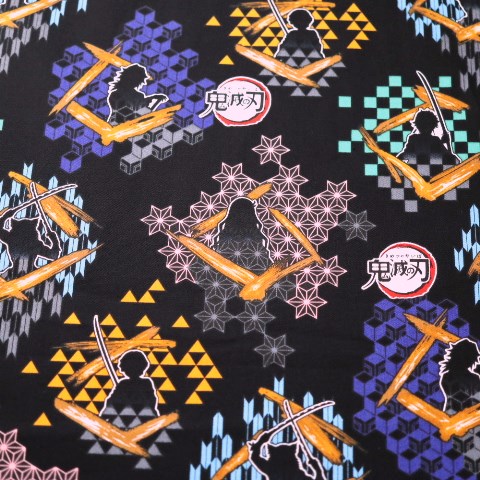 生地 鬼滅の刃 オックス シルエット柄 手芸センタードリーム通販ネットショップ