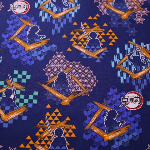 生地 鬼滅の刃 オックス シルエット柄 手芸センタードリーム通販ネットショップ