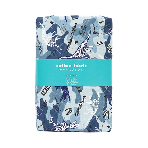 生地 オックスプリント 【キルト】 迷彩×恐竜柄 【50cmカットクロス